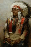 "Lakota Warrior" Z. S. Liang Fine Art Giclee Canvas